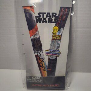 Star Wars Trading Starter 3 Pin Set w/ Lanyard Disney Pin Trading NEW Sealed